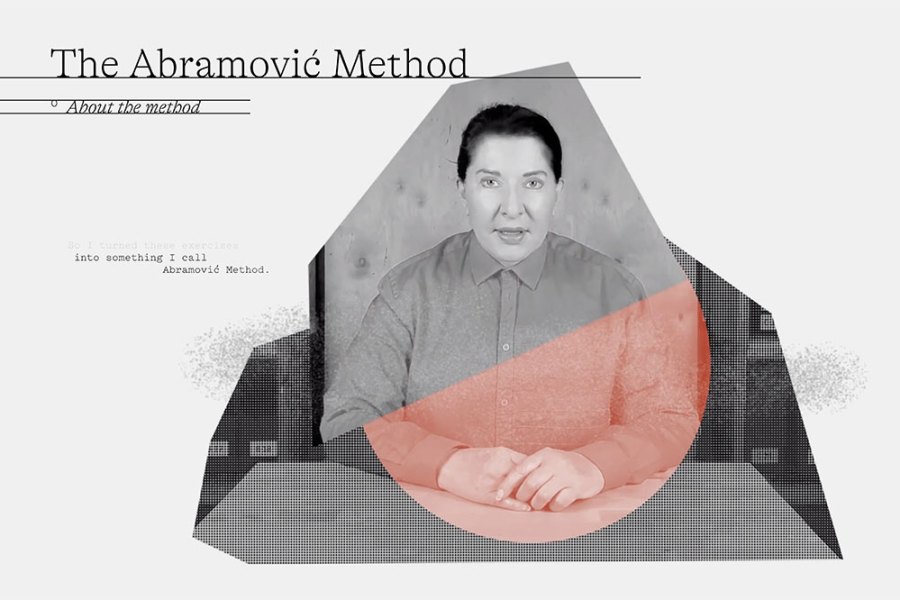 Star gazing: still from the Abramovic Method by Marina Abramovic, designed by WeTransfer