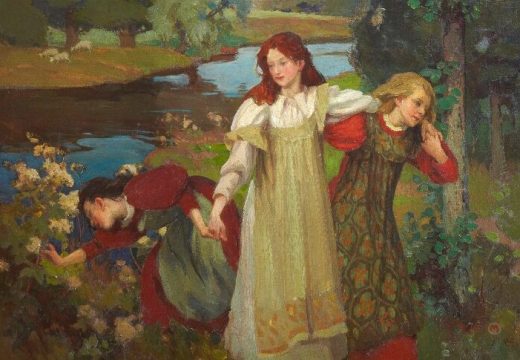 There were Three Maidens pu’d a Flower (c. 1897), Charles H. Mackie. City Art Centre, Museums & Galleries Edinburgh.