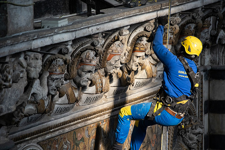 At the Duomo in Siena.