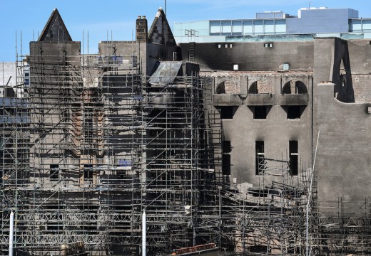 The Glasgow School of Art, after it was damaged by fire in June 2018.