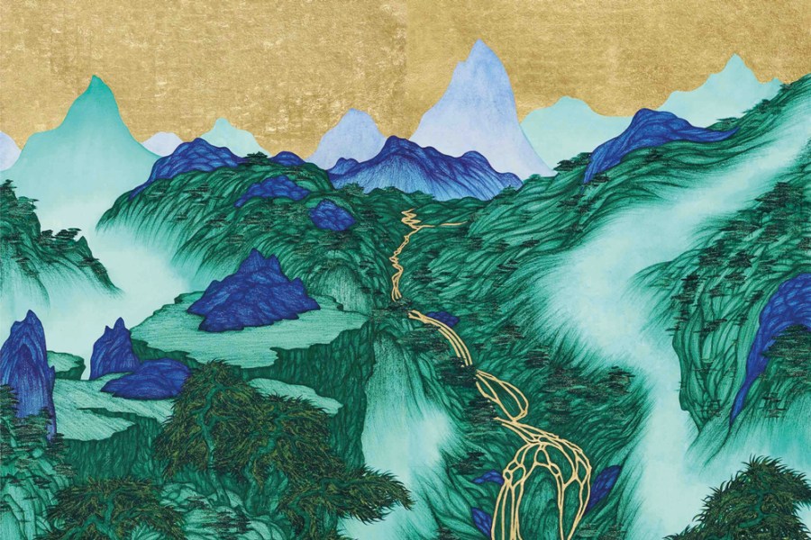 Good Times: Lion Leopard Lake (detail; 2020), Yao Jui-chung. Michael Goedhuis (price on application)