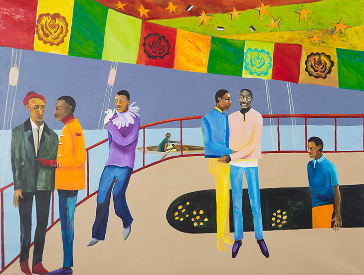 Ball on Shipboard (2018), Lubaina Himid. 