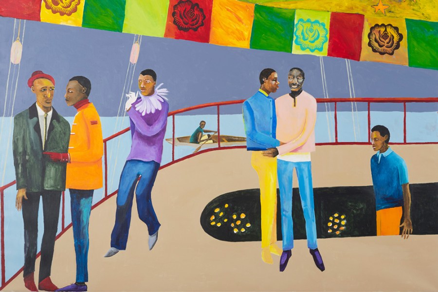 Ball on Shipboard (detail; 2018), Lubaina Himid.