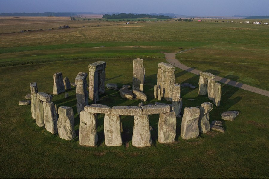 Stonehenge on Salisbury Plain in Wiltshire.