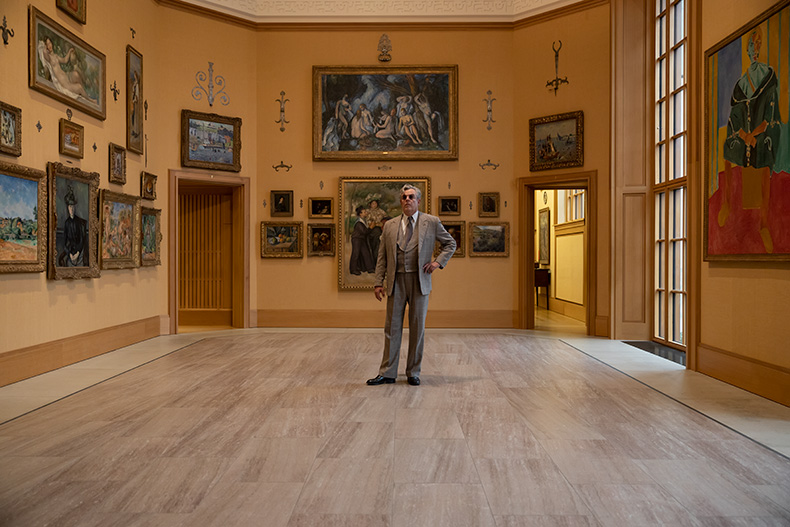 Danny Huston as Albert Barnes on the set of Once Again...(Statues Never Die) (still; 2022), Isaac Julien. © Isaac Julien