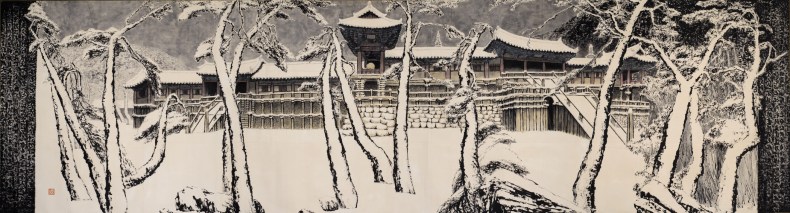 Snow at Bulguk Temple