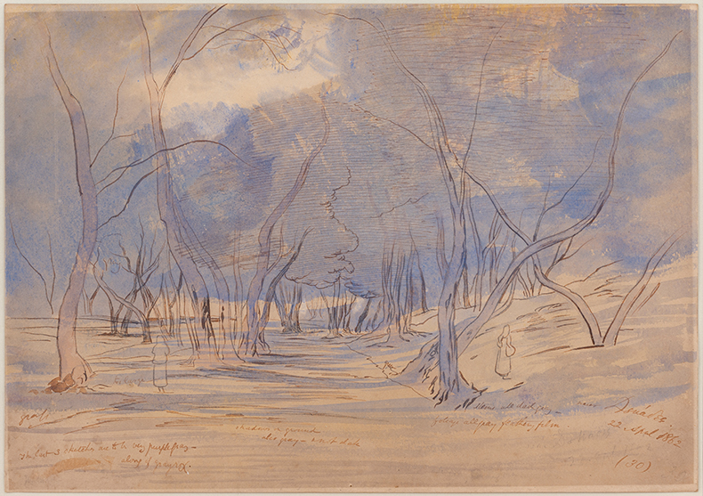 A View near Doukades, 22 April 1862 (1862), Edward Lear