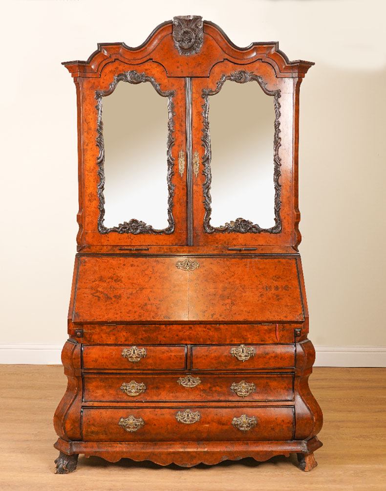 18th-century Dutch Pollard oak bureau