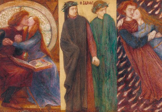 Paolo and Francesca da Rimini (1855), Dante Gabriel Rossetti