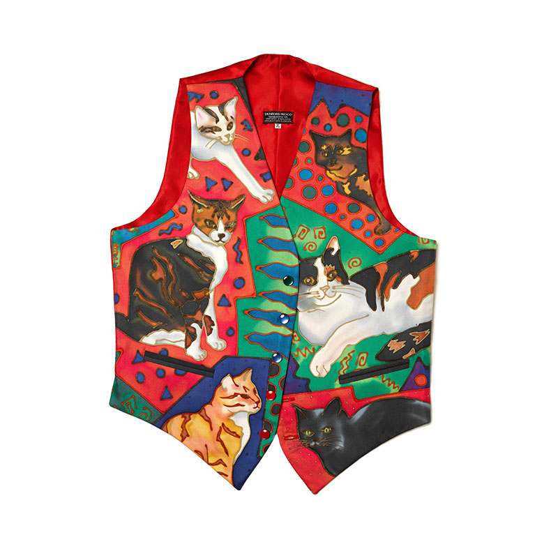 waistcoat with cats 